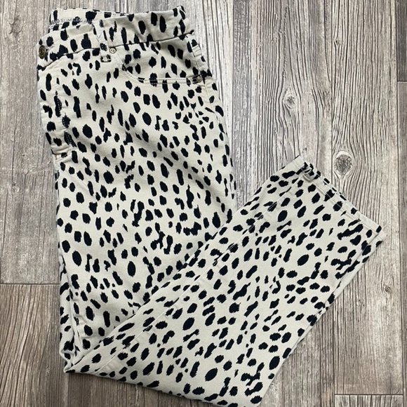 Chicos Black Spotted So Slimming Girlfriend Ankle Pant - Picture 1 of 5